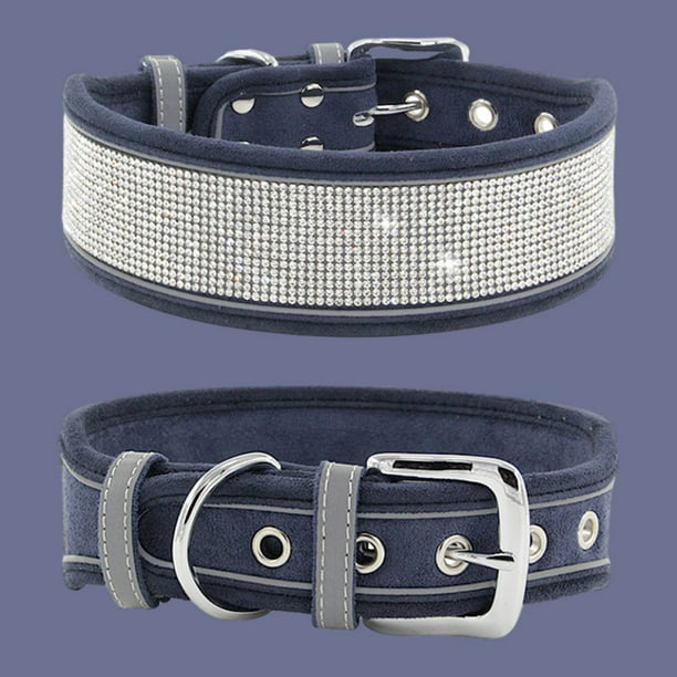 SILVER GREY   "SPARKLE " medium breed dog puppy collar or & set